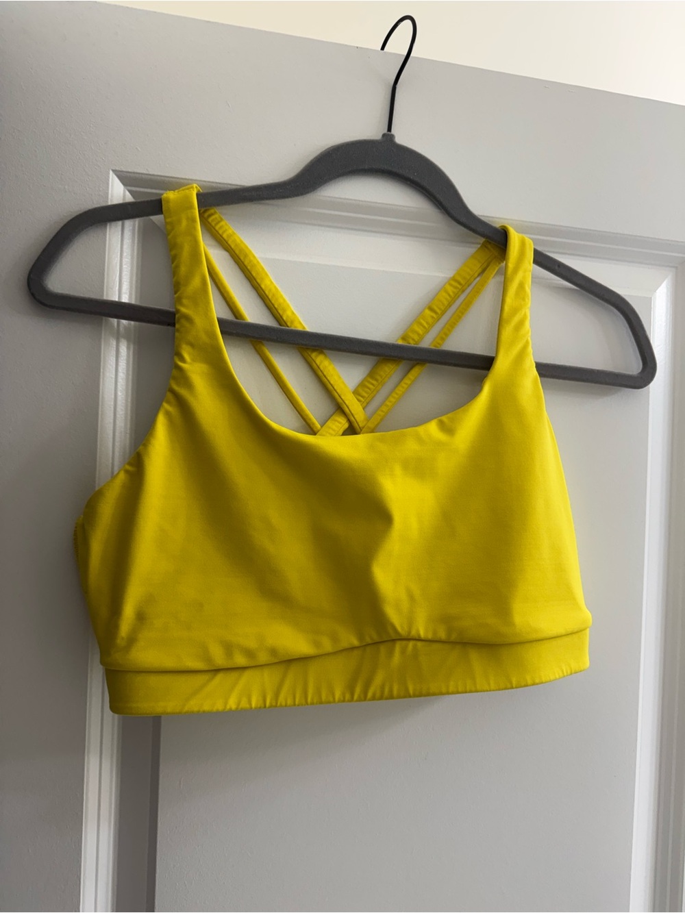 Lululemon yellow energy bra size large